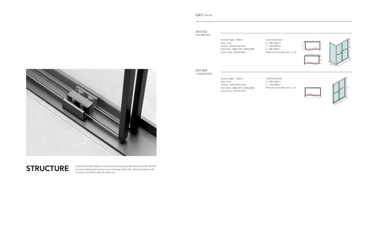 Two Stainless Steel Sliding Shower Doors With One Shower Room Two Stainless Steel Sliding Shower Doors With One Shower Room